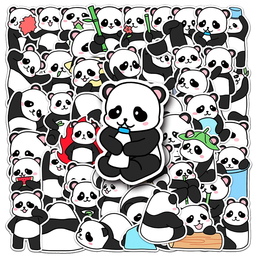 

10/30/50pcs Cute Cartoon Animal Panda Stickers Waterproof Decals Scrapbooking Laptop Phone Album Car Decoration Sticker Kids Toy