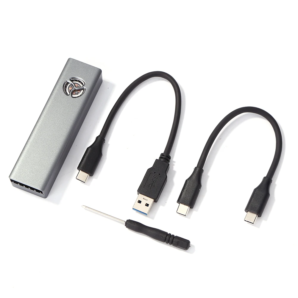 

M.2 NVMe External Hard Drive Enclosure Dual Protocol HDD SSD Enclosure Case 10Gbps USB3.1 Type-C for 2230/2242/2260/2280 SSD