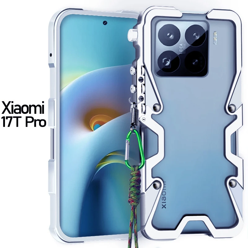 Фото Чехол-бампер металлический с охлаждающей рамкой для Xiaomi 17T Pro/17T, противоударный, бронированный №5