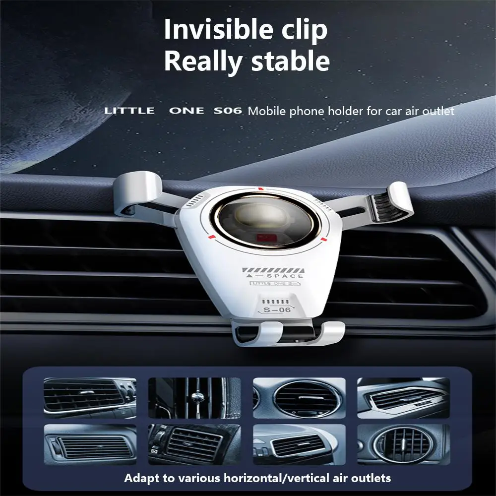 

Car Accessories Car Air Outlet Clip Phone Holder Multi-function Astronaut CellPhone Gravity Bracket Stand For 4.7-7.2 Inch Phone