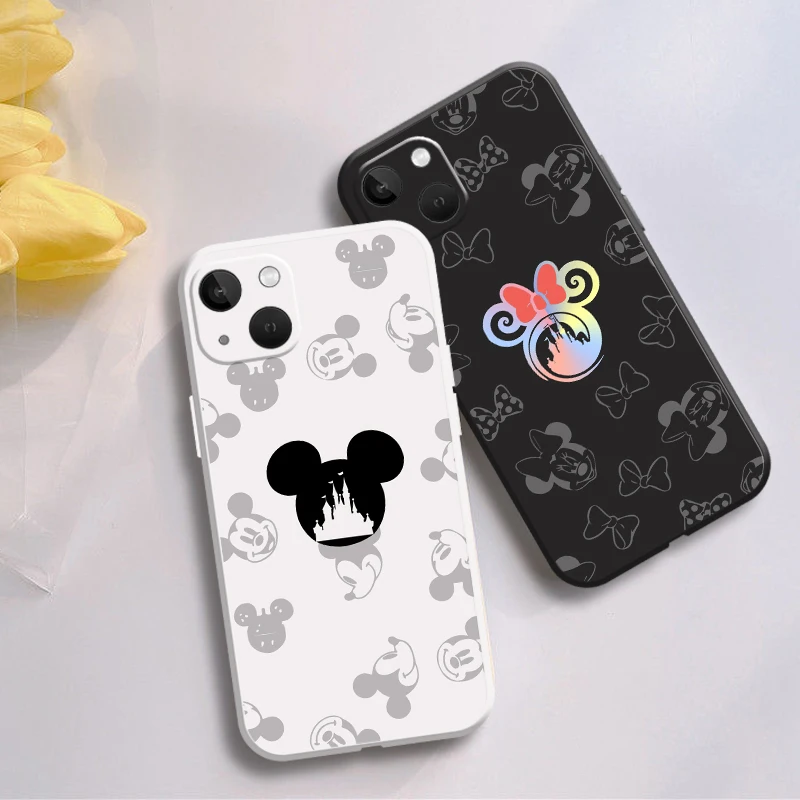 Cute Anime Mickey Phone Case For iPhone 13 Pro Max SE 2020 11 12 13 Max Pro Mini 7 7P 8 Plus 6 6s X Xr Xs miqi Slot Cover Funda