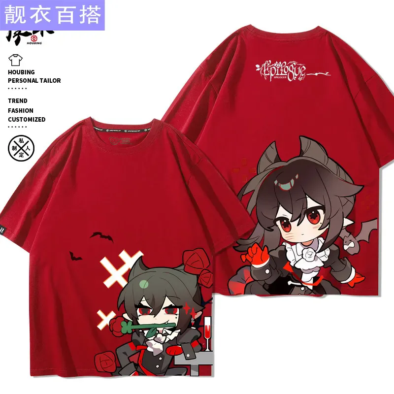 Футболка Arknights Entelechia для косплея в стиле аниме, с короткими рукавами, летняя, для мужчин и женщин, модная, с мультяшным принтом, повседневная (art.: 3920daf5eeea6) - 3920daf5eeea6