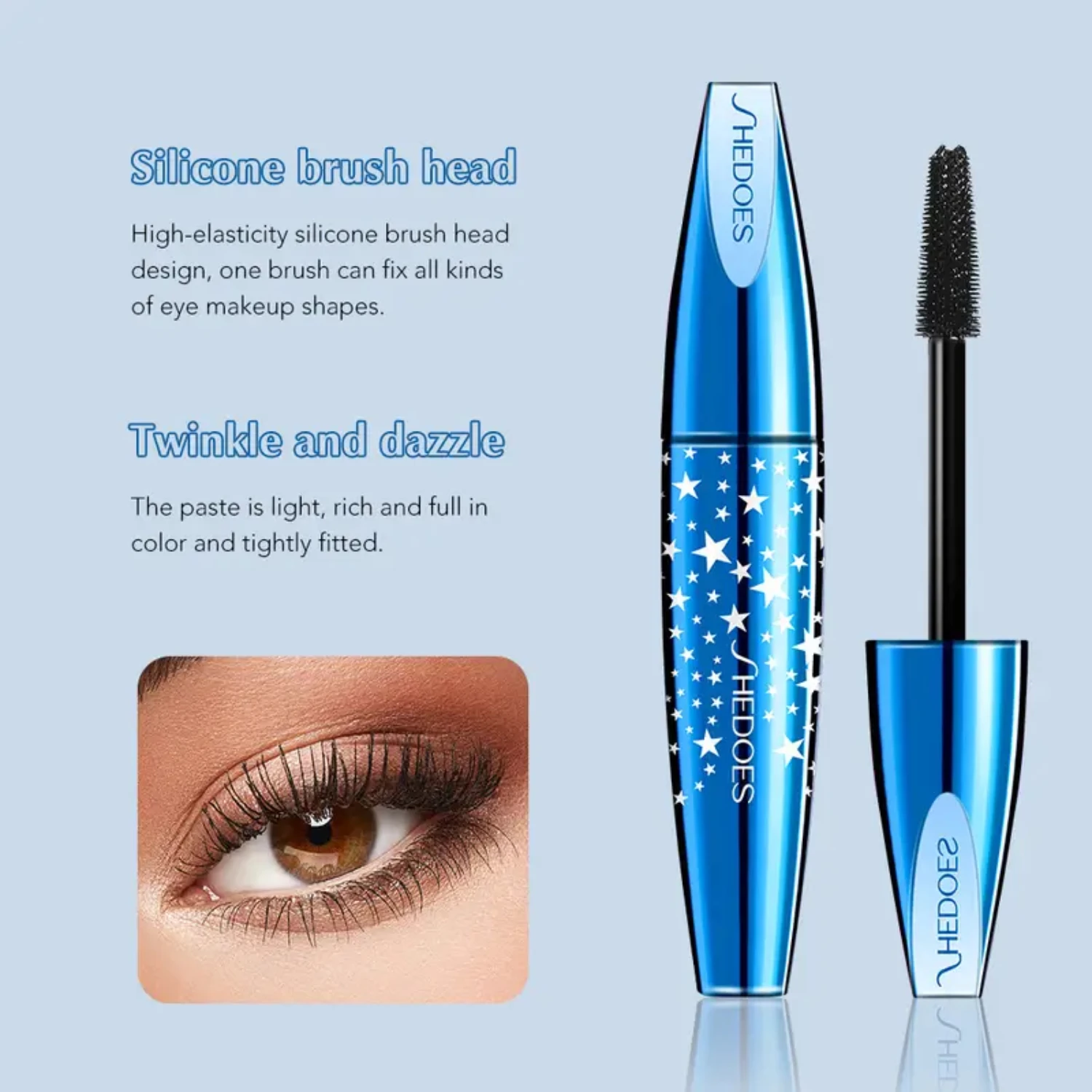 Тушь Blue Starry 4D для густых стойких и макияжа Big Eyes Sheglam Envio gratis todo Коричневая тушь