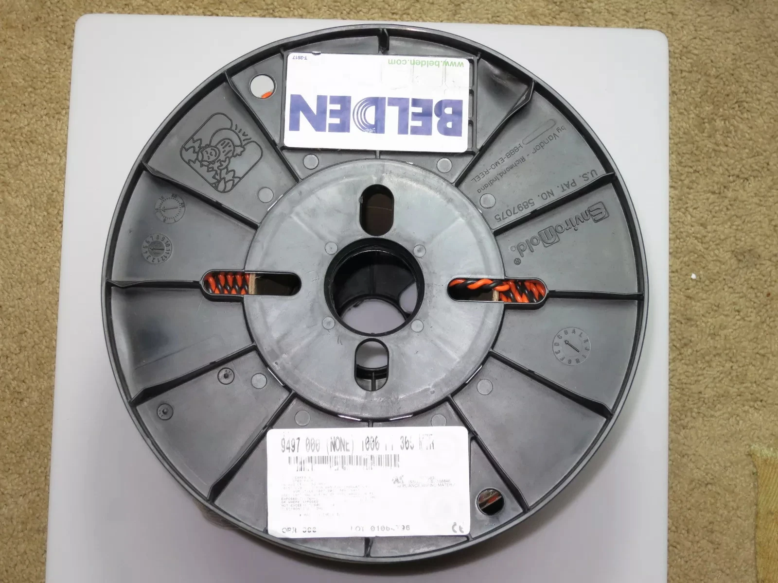 Фото Кабель акустический Belden 9497, 16 AWG, 2 жилы, высокопроводящая медь, открытая витая конструкция №5