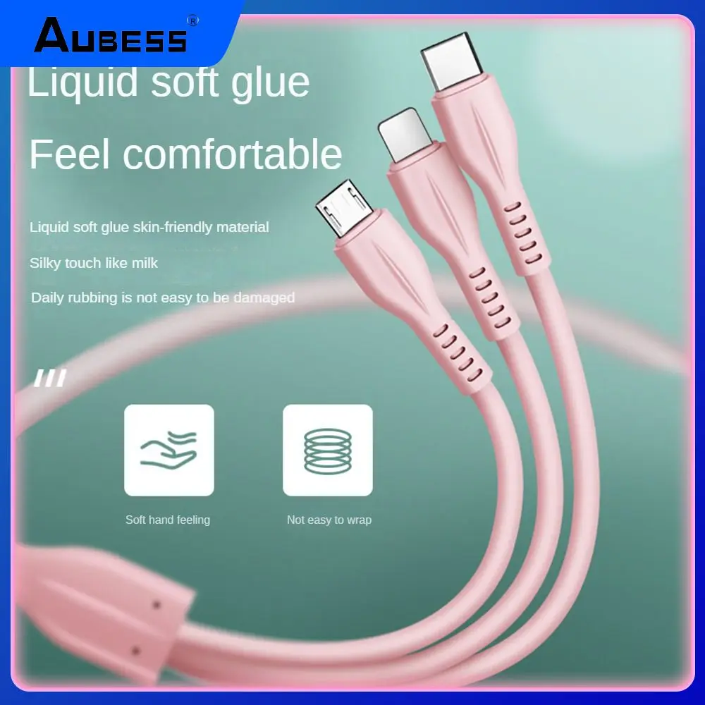 

First Line Three Use Fast Charging Safe And Reassuring Soft Rubber Long Term Use Without Fading Charging Cable Not Easily Broken