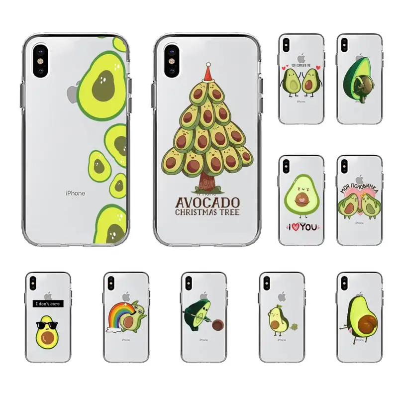 

MaiYaCa Fruit Avocado Phone Case for iPhone 11 12 13 mini pro XS MAX 8 7 6 6S Plus X 5S SE 2020 XR clear case