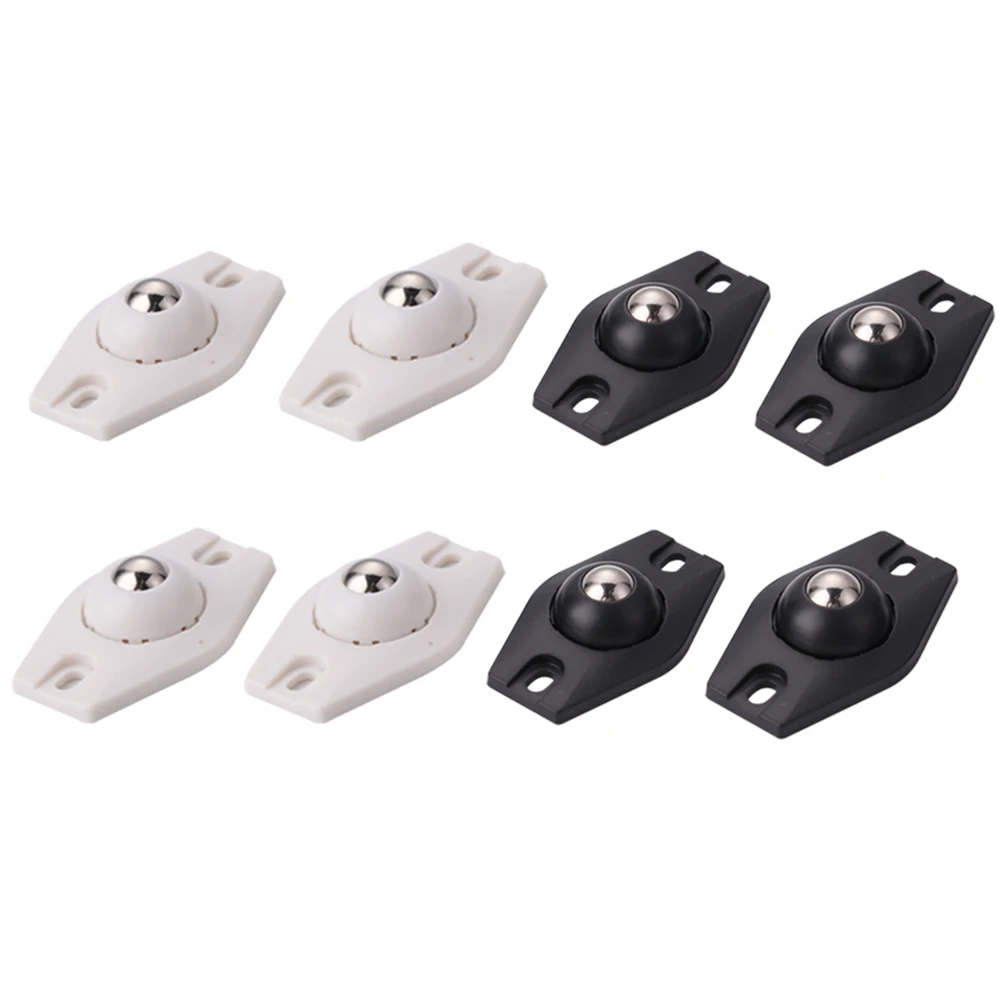

4pcs Rotating Storage Box Caster Ball Universal Trash Can Bottom Wheel Pulley Self-Adhesive Furniture Rollers