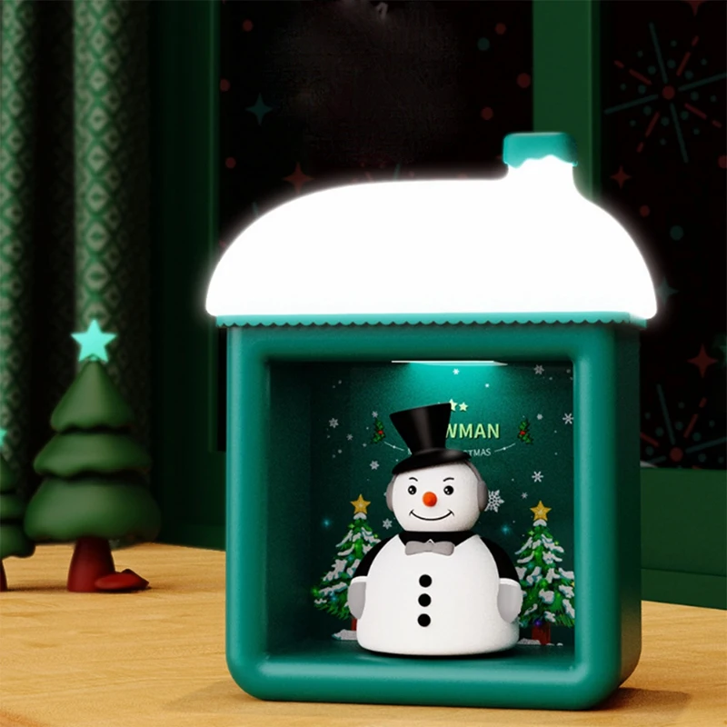 3D Ночник Творческая атмосфера Рождественский снежный дом Индукционная лампа для студенческой спальни на прикроватный столик Подарок.