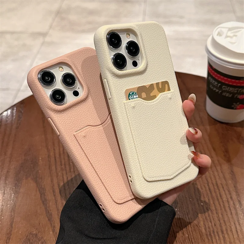 Фото Модный чехол для телефона с отделением для карт ярких цветов для iPhone 16 Pro Max 15 Pro 14 13 Pro Max Защитная силиконовая задняя крышка для камеры №2