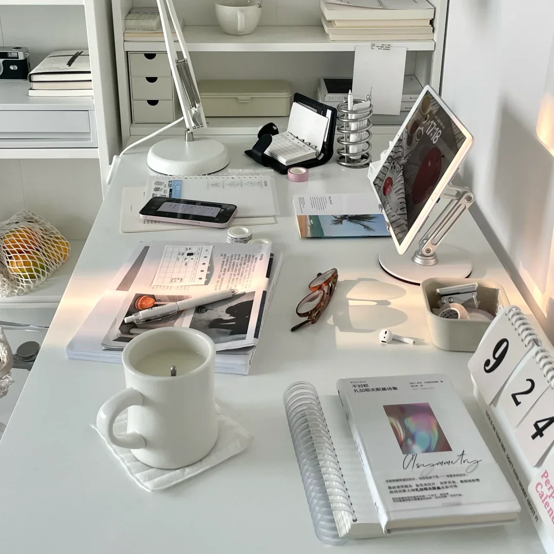 Студенческий настольный коврик белый стол масляный крем Ins Sle силиконовый