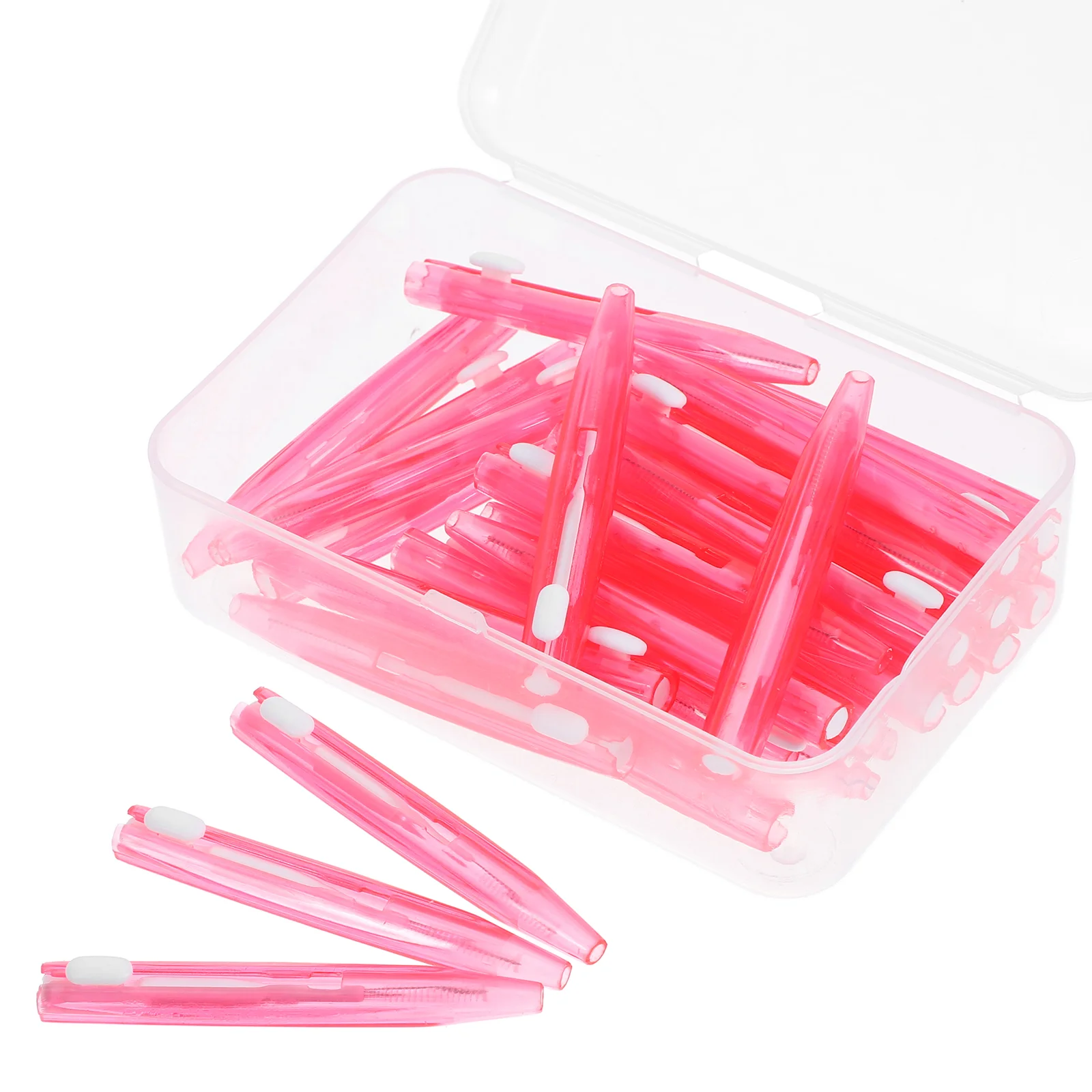 1 Box 30 Pcs Interdental Retractable Dental Care Cleaner Brush Picks (Pink 06mm)