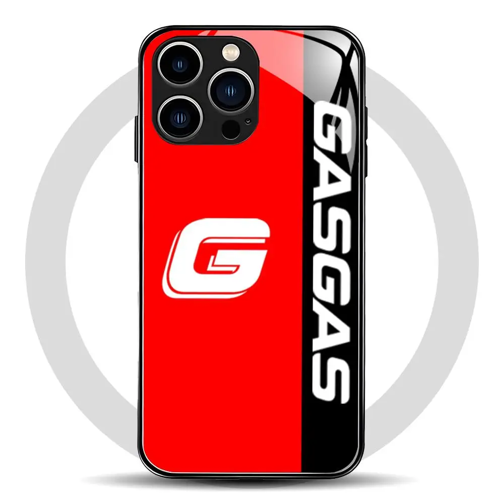 Фото Чехол для телефона с логотипами G-GASGAS для iPhone 17 Air, 16, 15, 14, 13, 12, 11 Plus, Mini, Pro, Max, стеклянный магнитный чехол №5