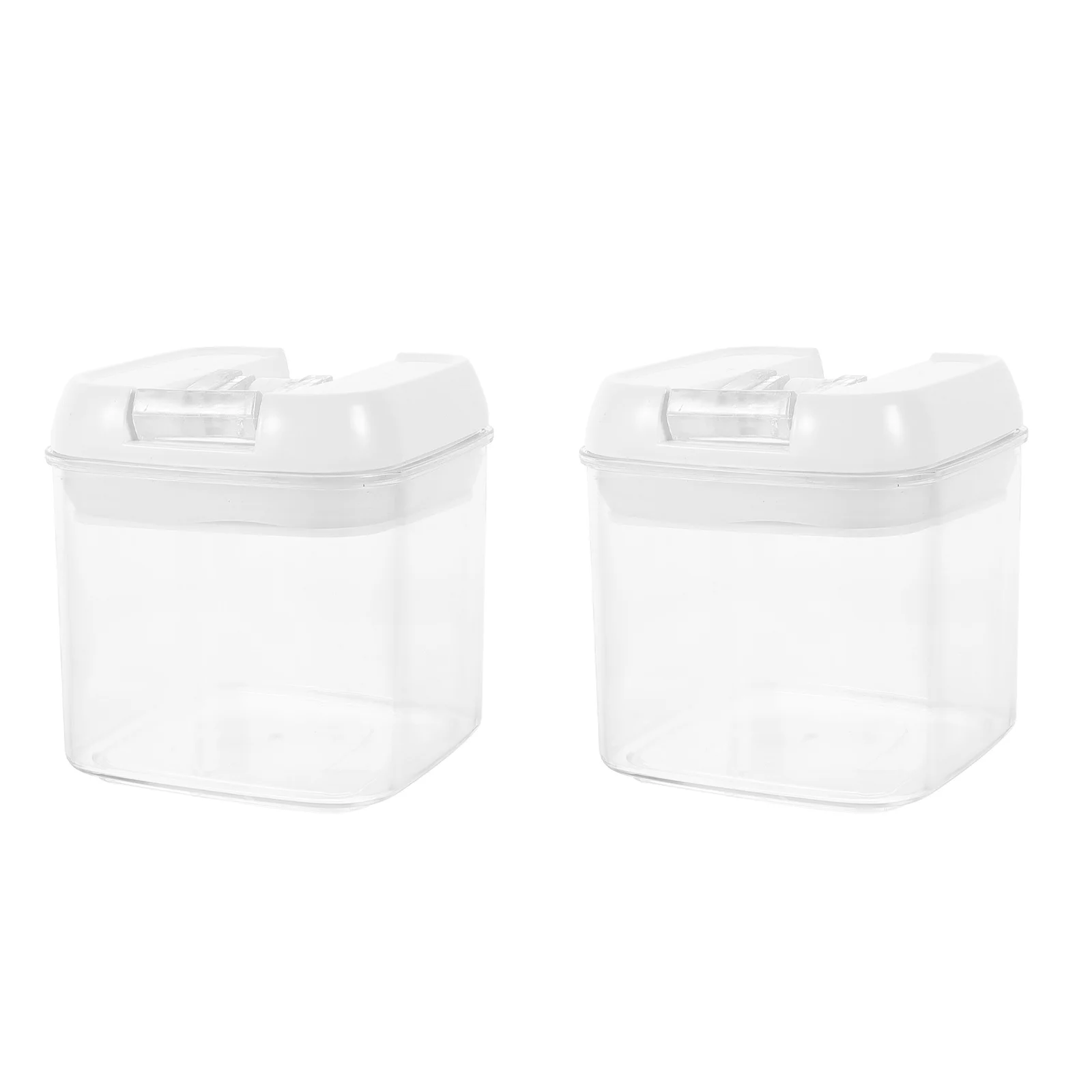 

2 шт. коробка для хранения зерен с крышкой влагостойкая герметичная банка белая банка для домашнего хранения