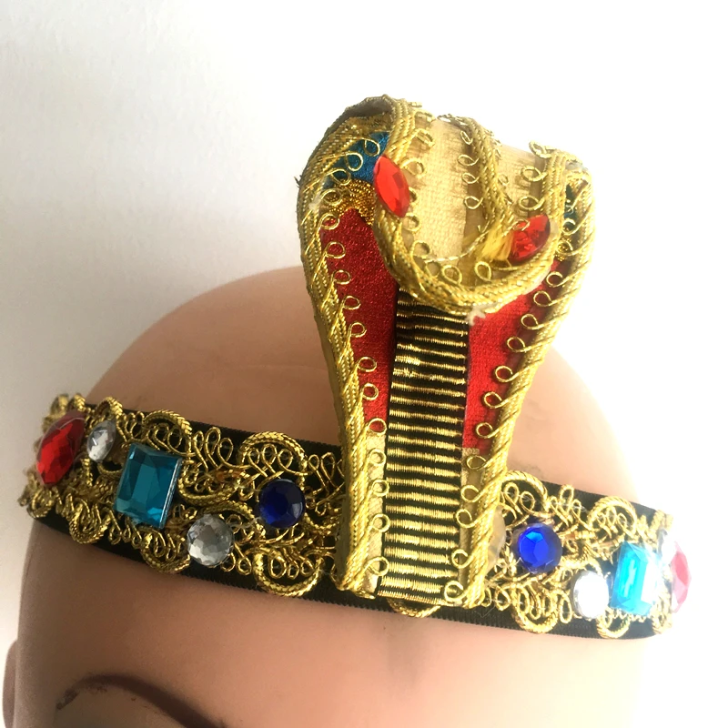 Египетская королева змея Корона Косплей головной убор для взрослых Хэллоуин