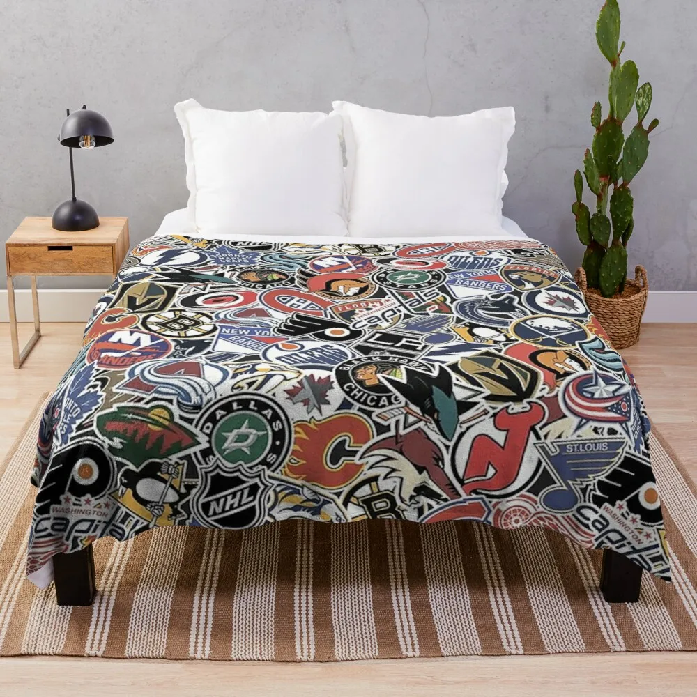 NHL teams 2 Throw Blanket Blanket With Well Thick King Wool