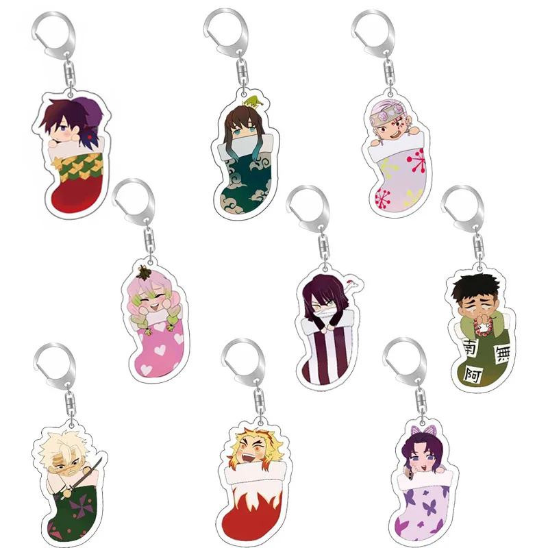 

Милые брелоки с клипсой призрака из аниме «рассекающий демонов» киметасу No Yaiba, акриловая подвеска для автомобиля, яркие подарки, игрушки, 1 ...