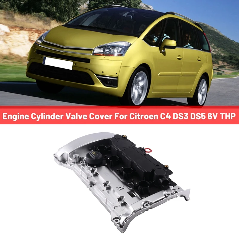 

Aluminum Engine Cylinder Valve Cover For Peugeot 308 3008 208 Citroen C4 DS3 DS5 6V THP