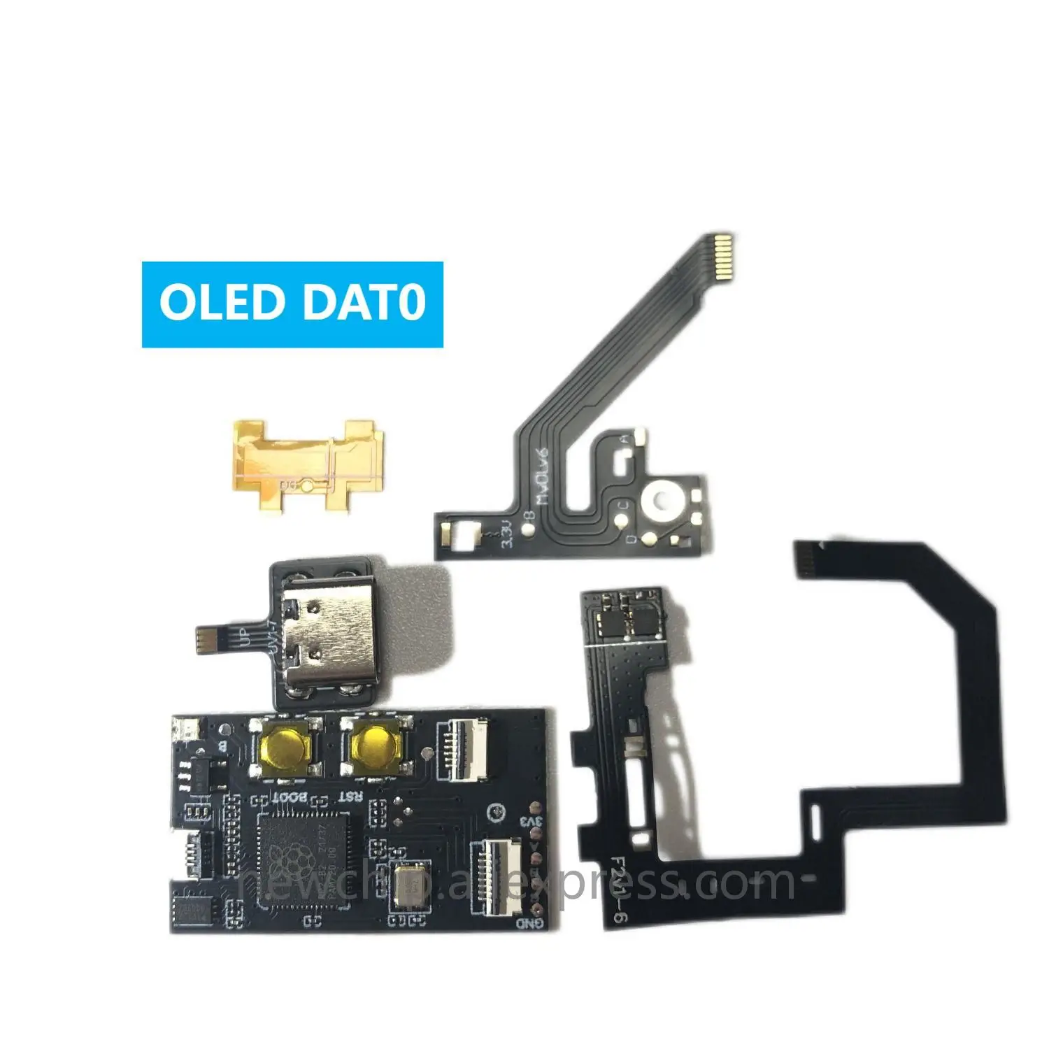 5 наборов/лот для чипа NS rp2040 Zero Pico Lite, обновляемая и фонаричная поддержка Lite OLED CORE V1 V2 консоль