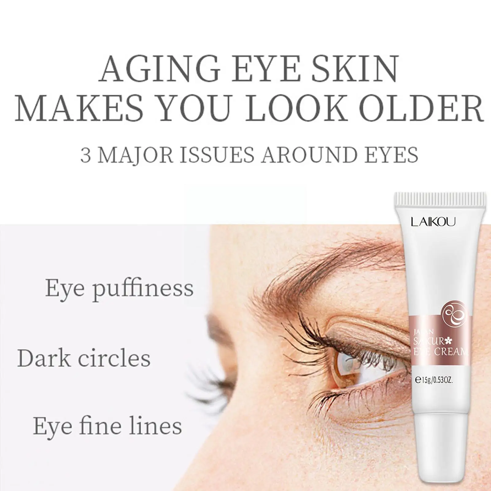 

15g Blossom Essence Eye Cream Anti Wrinkle Remove Eye Puffiness Moisturize Skin Non-greasy Circles Bag Dark Eye Anti H2g7