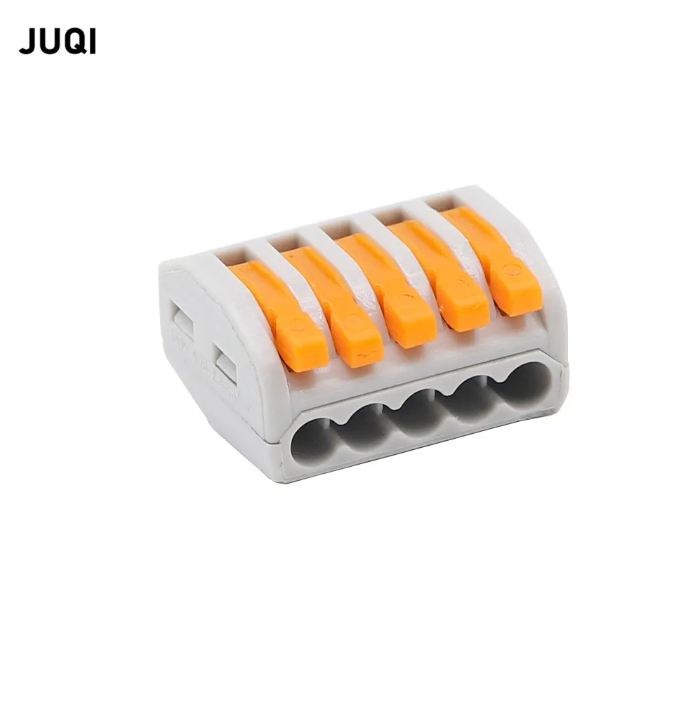 

1/5/10PCS 222- 5holes Wire Cable Connectors Universal Compact Conductor Spring Splicing Wiring Connector Push-in Terminal Block