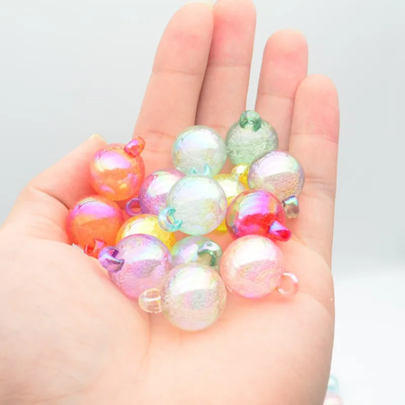 20 Capsules/Pack Color Mix Fashion Transparent Gumball Bubblegum Acrylic Round Beads Colorful Chunky Beads For Necklaces Jewelry