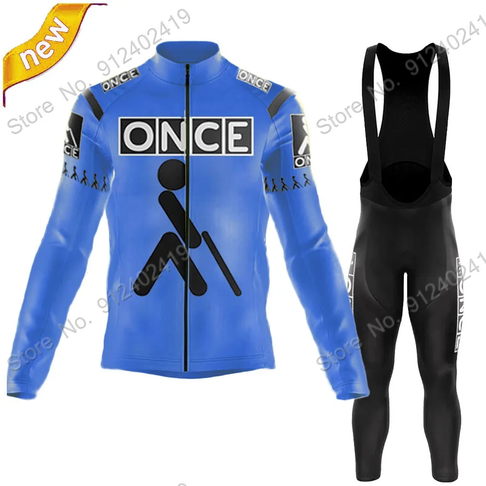

Suit Once Team 2021 Retro Cycling Jersey Set Mens Summer Clothing Suit Long Sleeve MTB Bike Road Pants Bib Ropa Ciclismo