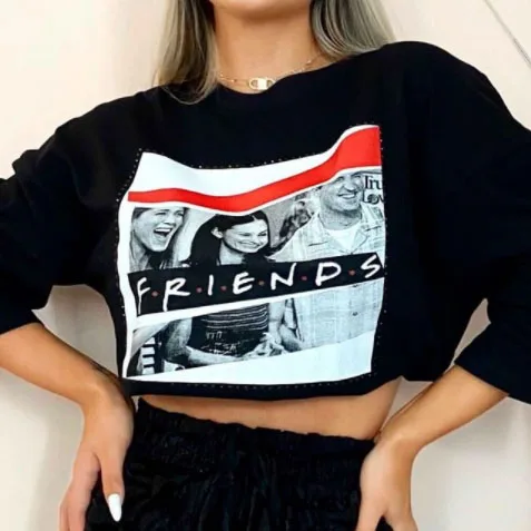 

friends TV show Black casual pullover