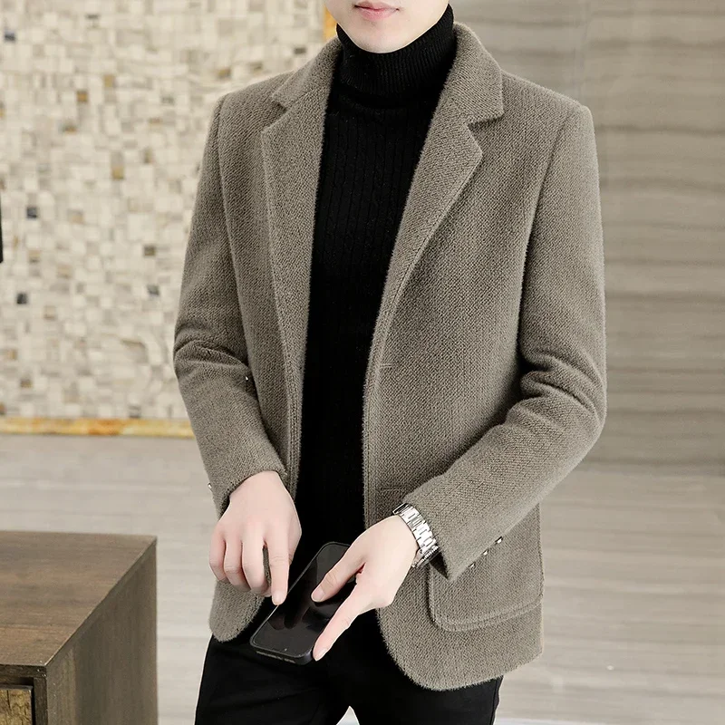 Высококачественный модный красивый мужской шерстяной приталенный банкетный