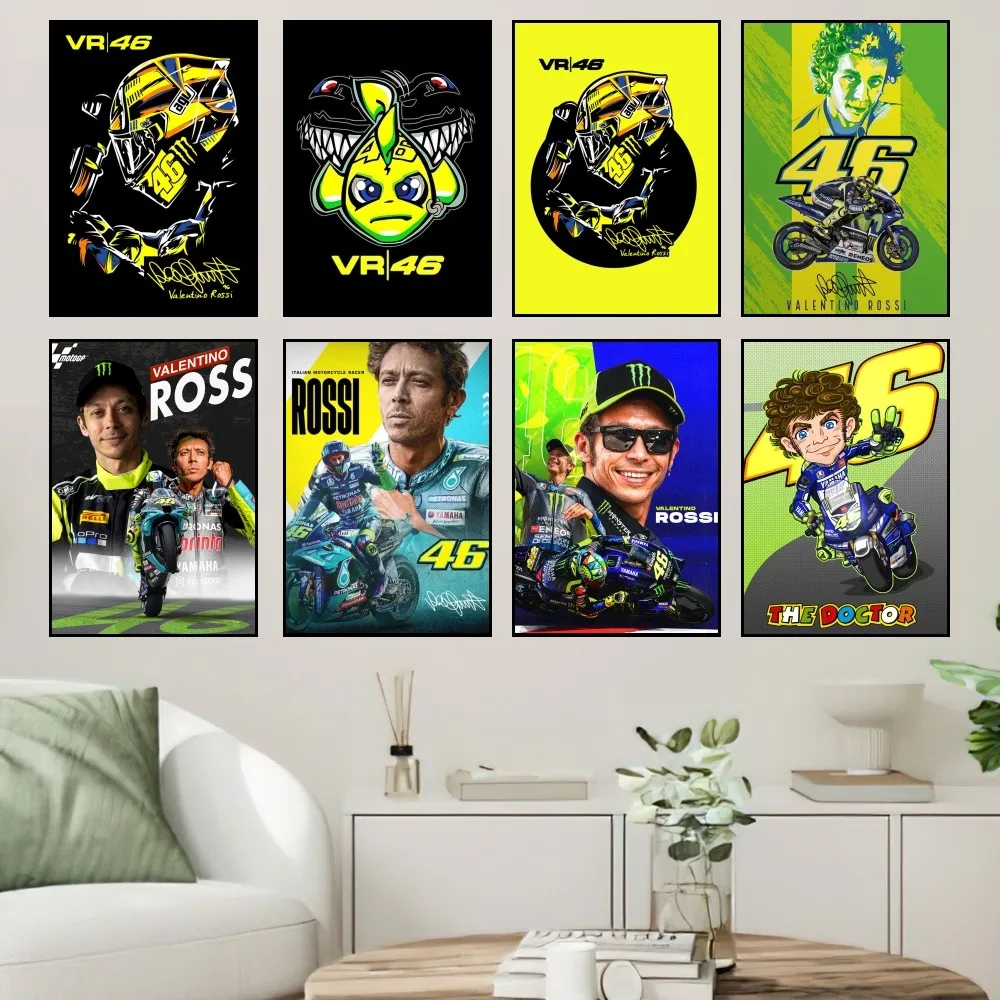 Современный стиль Moto Gp R-Rossi Cool 46P плакат наклейки различные размеры для украшения