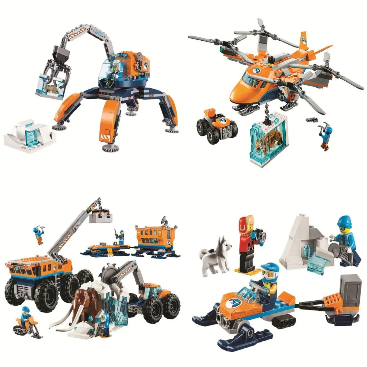 

Arctic Supply Plane Scout Truck Polar Mobile Exploration Base DIY Compatible 60194 City Bricks Building Blocks Toys Kid Gifts