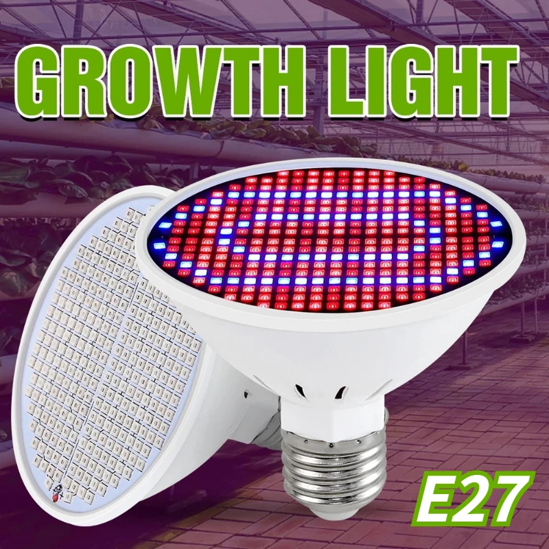 

Full Spectrum Led Grow Light E27/E14 Phyto Lamp Plant Bulb Growth Light Hydroponics 85-265V 300Led Greenhouse Lamp Grow Tent