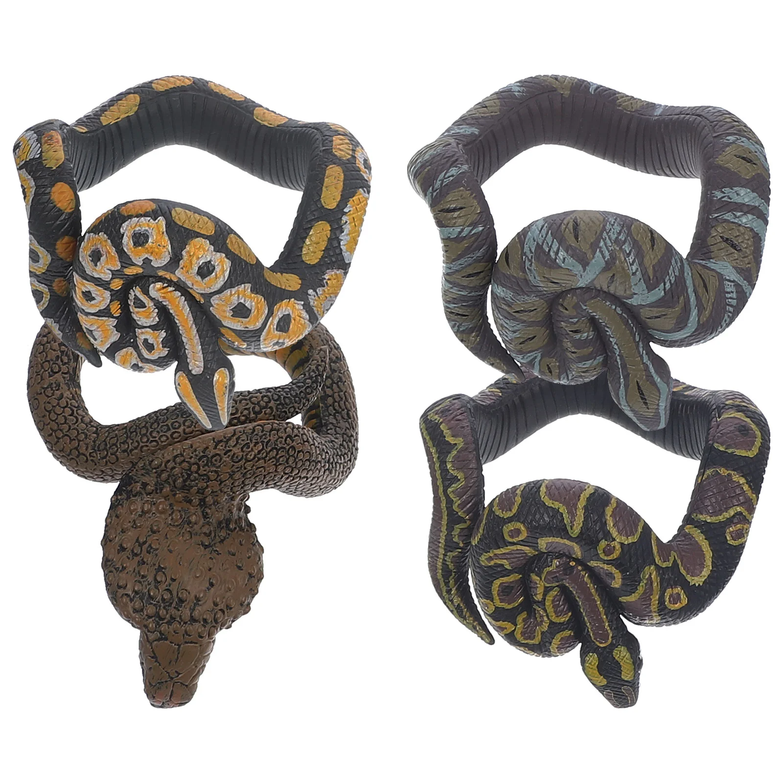 

4 шт., детский пластиковый браслет-змея