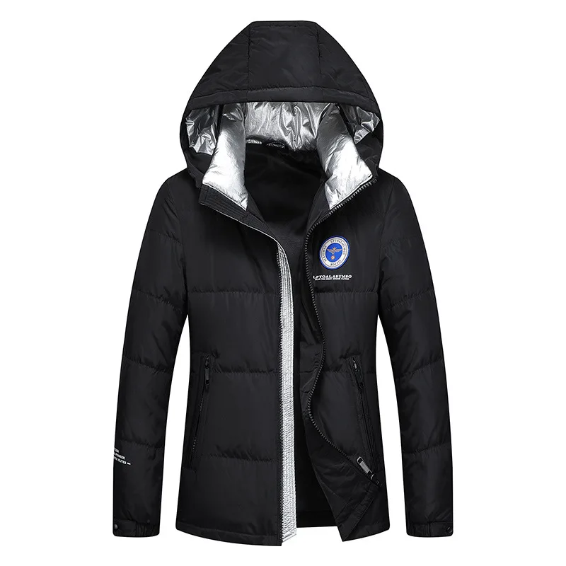 High Quality Down Jacket Men's Hooded Autumn and Winter White Duck Down Men's Middle-aged and Young Down Jacket Warm Jacket