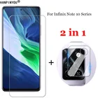 2-в-1 для Infinix Note 10 Pro NFC мягкая волоконная Защитная пленка для объектива камеры + Переднее 9H 2.5D Закаленное стекло Защита экрана
