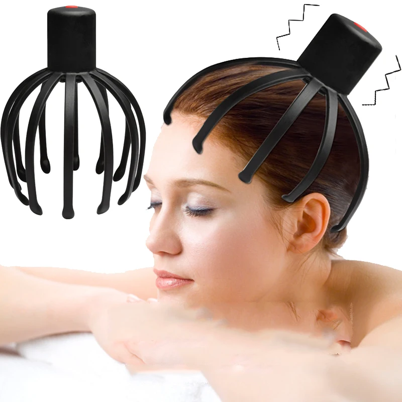 

Electric Octopus Claw Scalp Massager Hands Free Therapeutic Head Scratcher Relief Hair Stimulation Rechargable Stress Relief