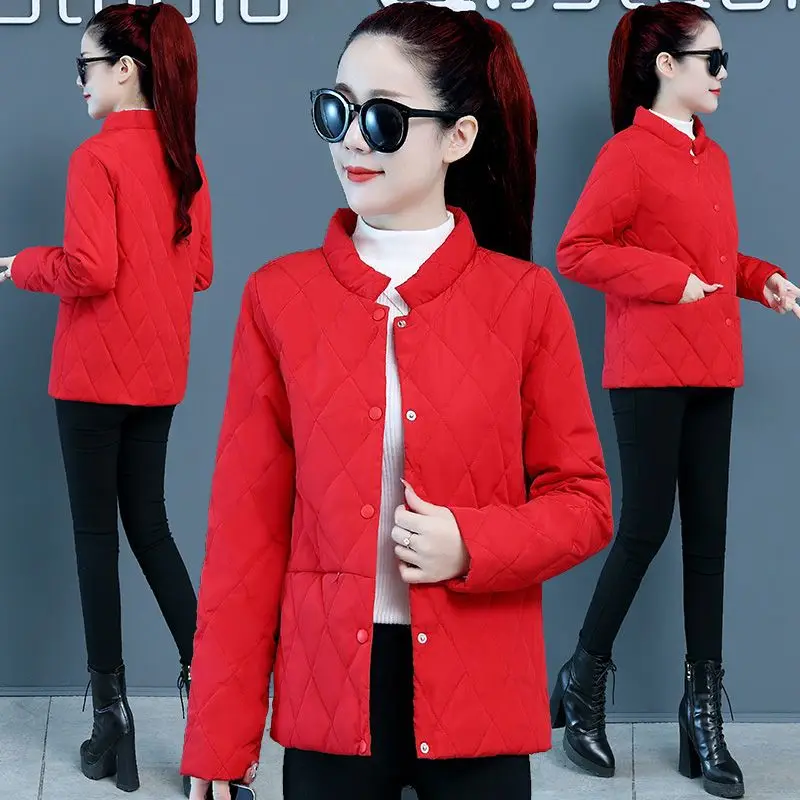 2023 New Winter Fashion Jacket Parkas Solid Women Parka Female Loose Korean Style Cotton Padded Thick Short Casual Outwea C07