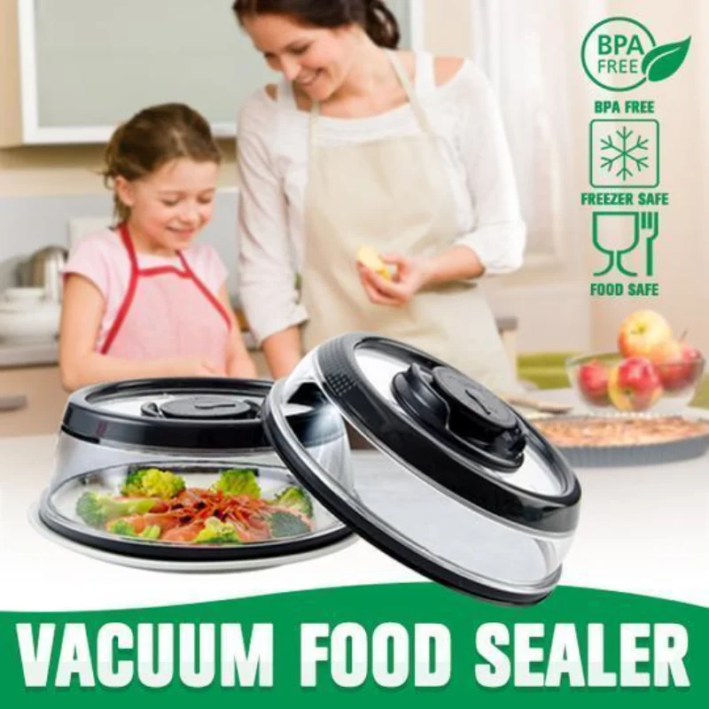 Vacuum Food Sealer Cover Kitchen Instant Vacuum Food Sealer Fresh Cover Refrigerator Dish Covers Lid Topper Dome Kitchen Tool