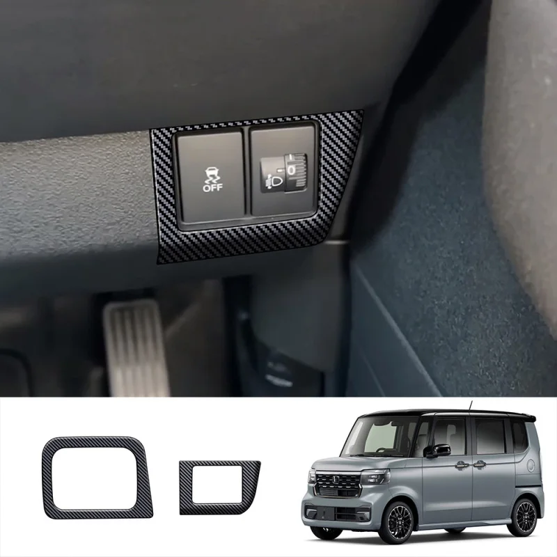 RHD для Honda N-box JF5 JF6 2023 2024 черная Регулировочная рамка фары и т. д. декоративная