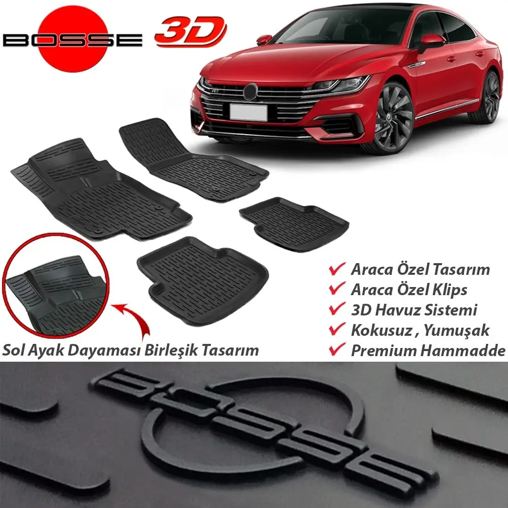 

Volkswagen Arteon mat 3D pool 2017 floor mat for Volkswagen Arteon car floor mat Styling interior accessories leather