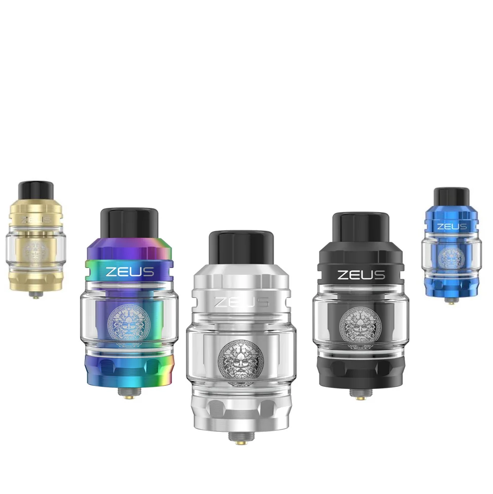 

Vape Zeus Sub Ohm RTA 3.5ml/5ml Atomizer 810 Drip Tip Mesh Z1 Coil 0.4oHm/0.2ohm Adjustable Airflow E Cigarette Zeus X Mtl RDA