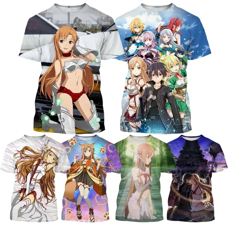 

Anime Sword Art Online 3D Printed T-Shirts Unisex Casual TShirt Harajuku TShirts Cosplay Men's Clothing Quality Haikyuu T-shirt