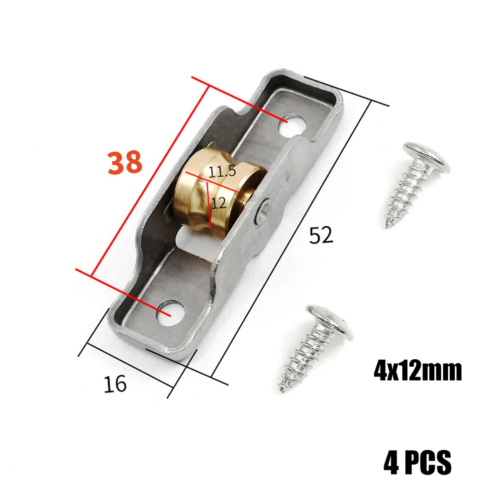 

10pcs Sliding Door Caster Wheels Window Bearing Conveyor Roller Trolley Heavy Mute Pulley Stainless Steel Furniture Hardware