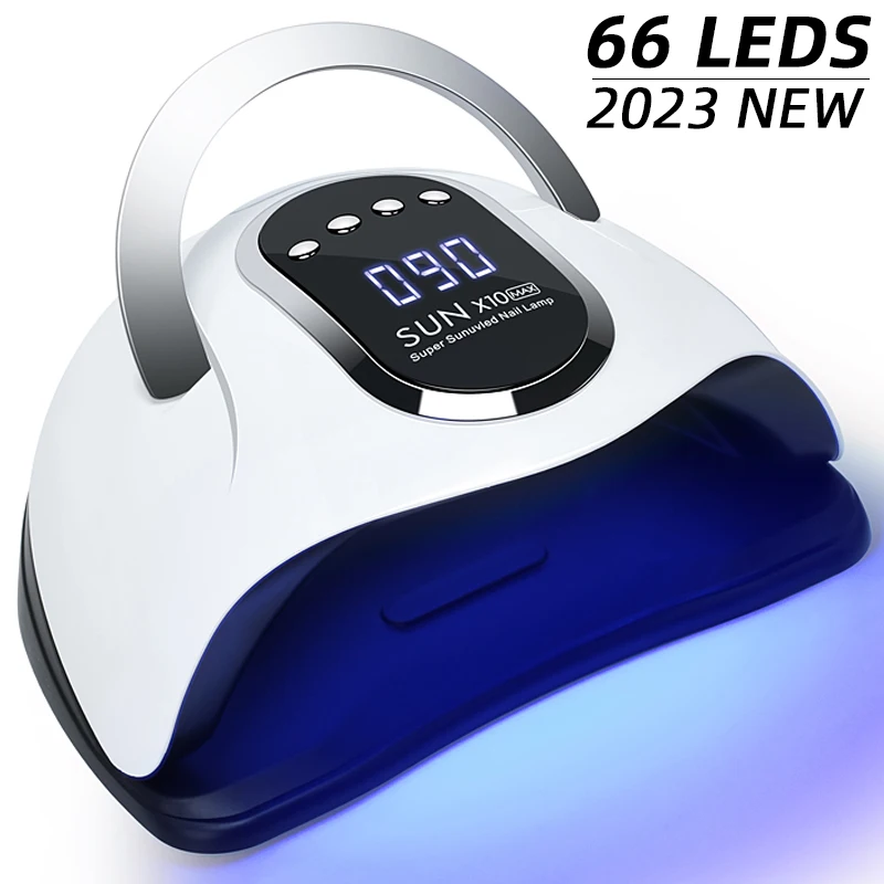SUN X10 Max UV LED Nail Lamp For Fast Drying Gel Nail Polish Dryer 66LEDS Home Use Ice Lamp With Auto Sensor For Manicure Salon