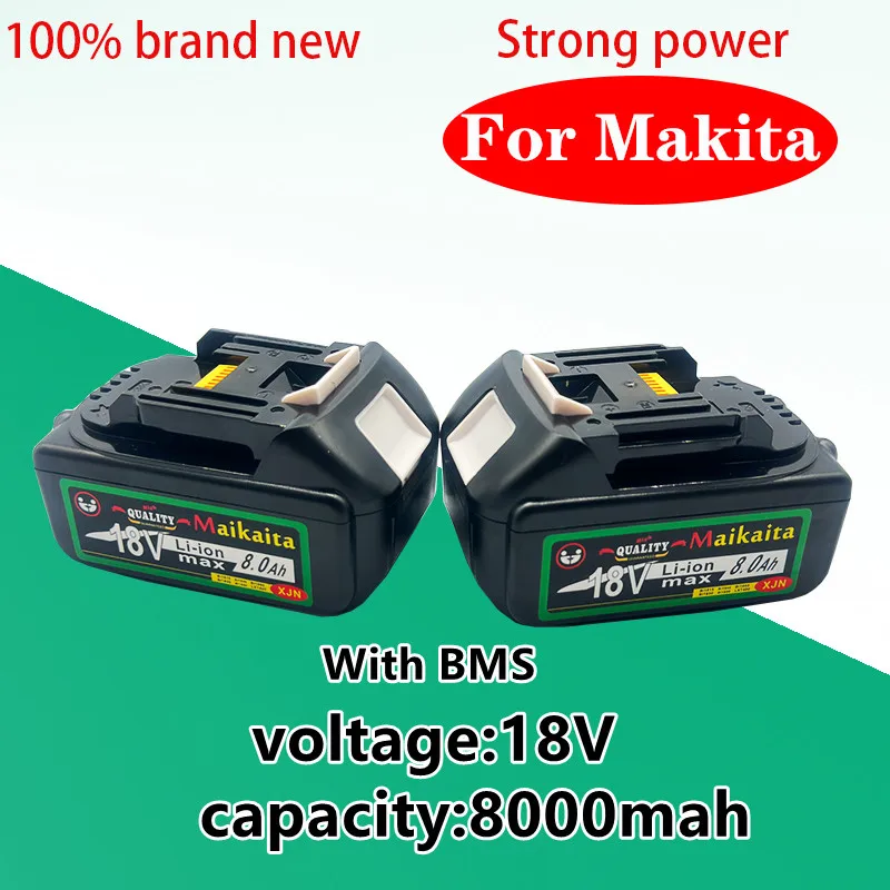 

18V 8000mAh Makita electric tool battery 18V rechargeable lithium battery/charger BL1830B (8000mah/charging capacity display)