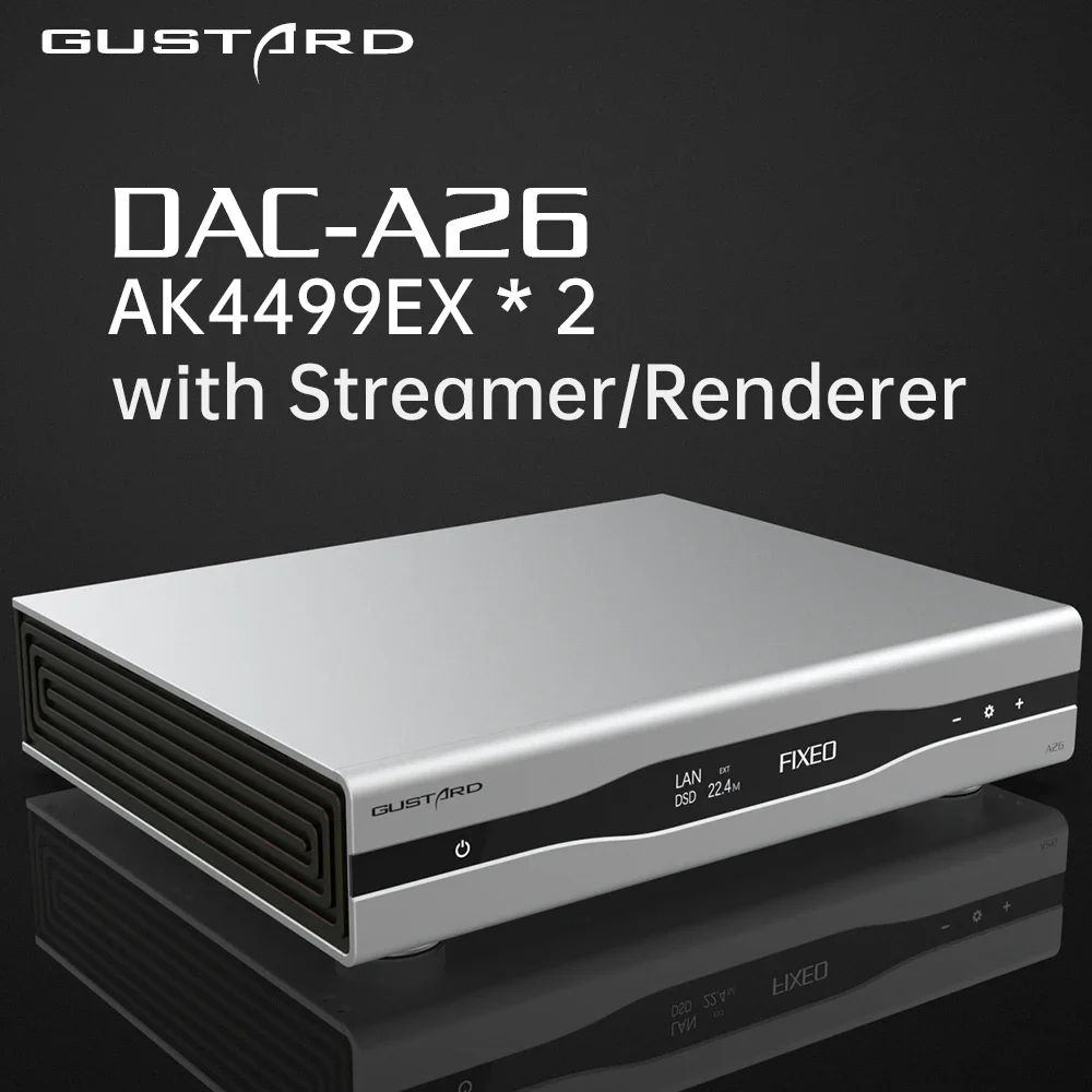 Gustard A26 Высокопроизводительный аудио ЦАП с двумя чипами AK4499EX AK4191 Streamer/Renderer XMOS DSD512