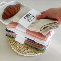 6pc plain cotton linen napkins cloth home kitchen clean tea towel hotel restaurant supplies wedding table napkins cloth placemat