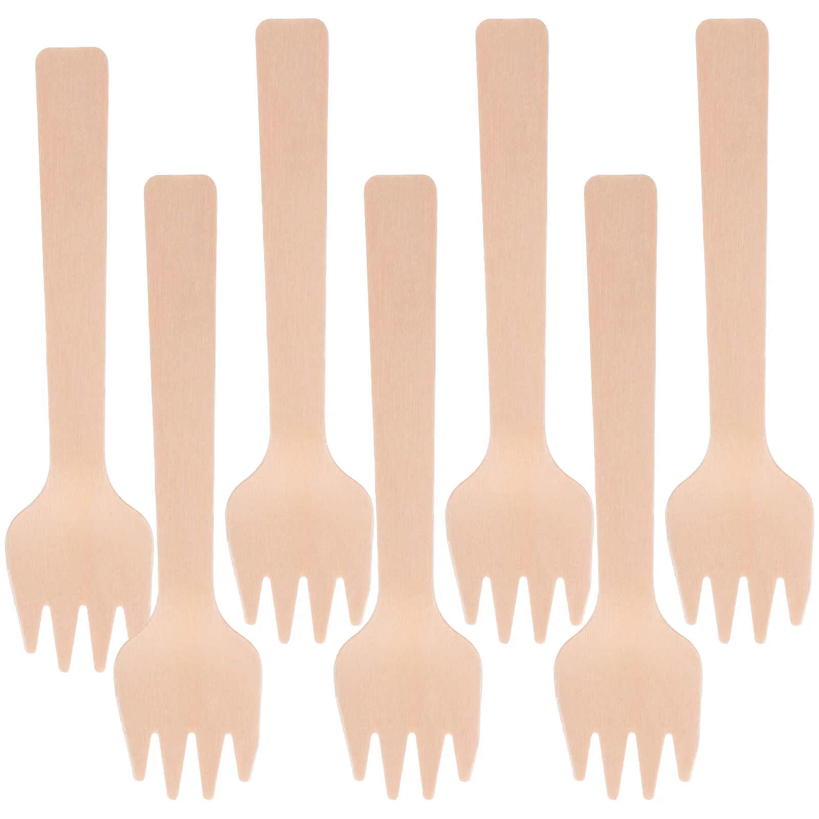 

100pcs Dessert Forks Wooden Fruits Cake Fork Appetizer Forks Small Food Forks for Restaurant