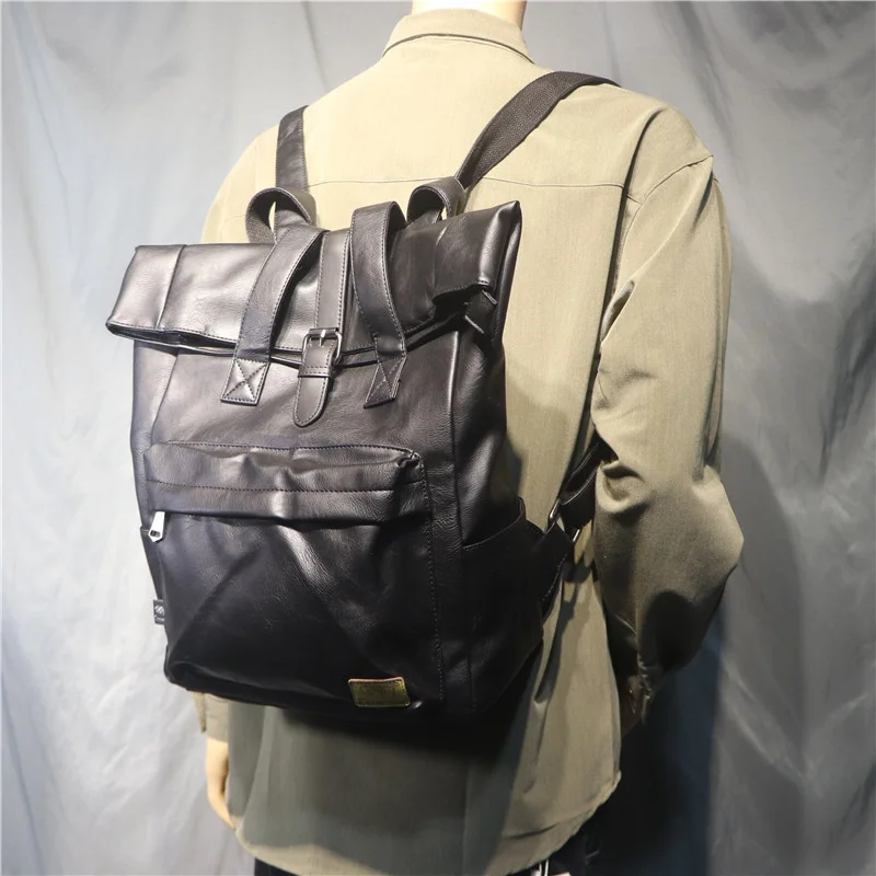 

Korean Men's Backpack Fashion Brand Youth Student Schoolbag Laptop Bag