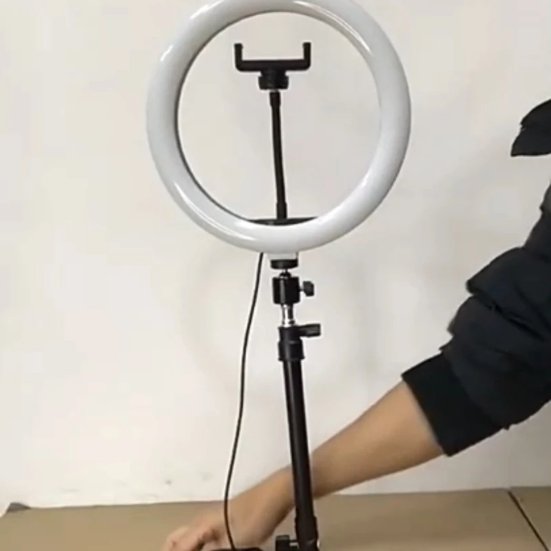 

adjustable table top mobile phone holder 10inch selfie ring light stand