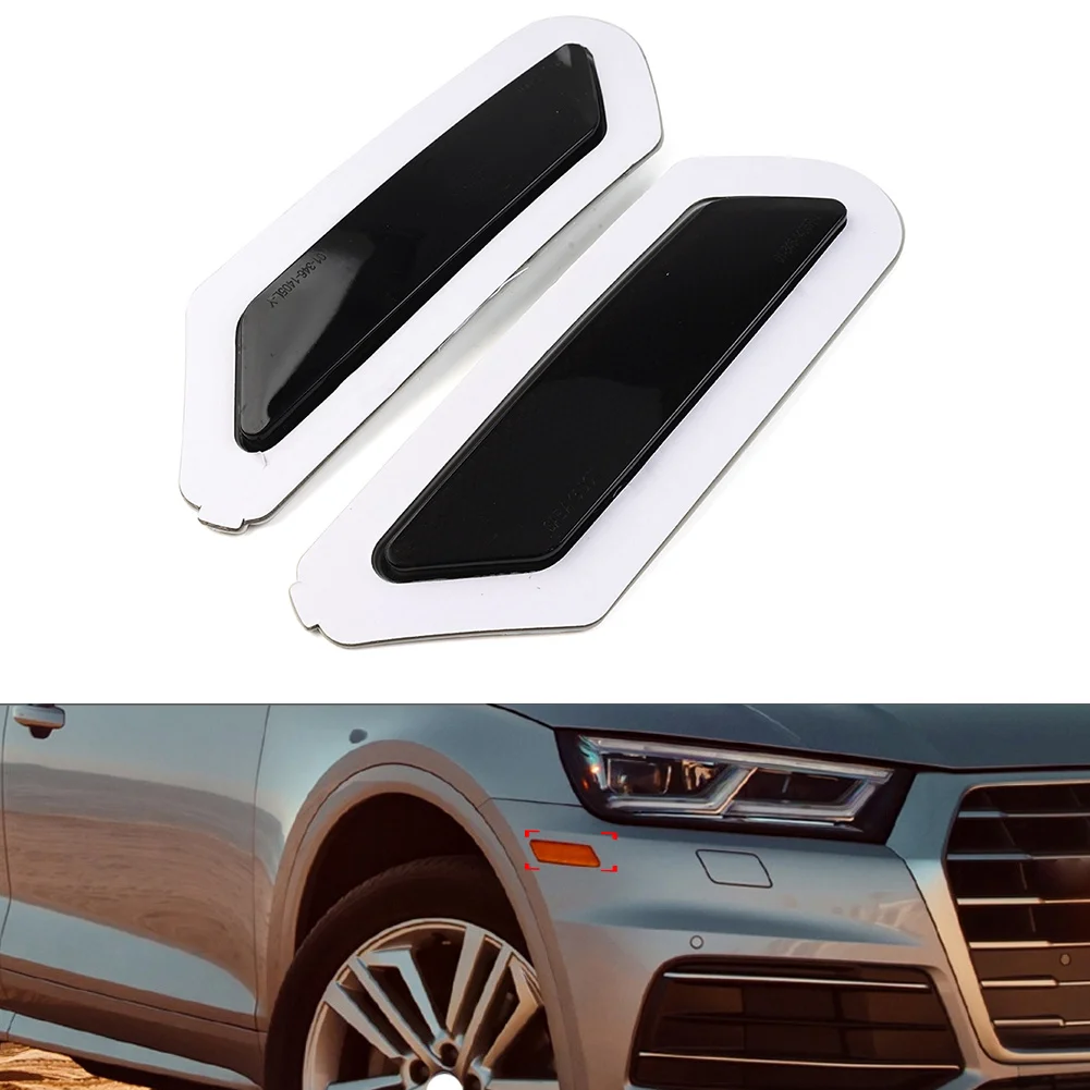 

Черный автомобильный индикатор отражателя переднего бампера, боковой габаритный фонарь, указатель поворота для Audi Q5 SQ5 2018 2019 2020